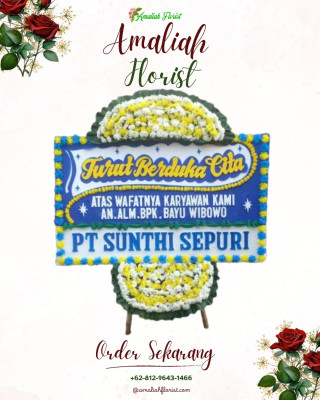 Papan Bunga Duka di Pusat Pasar